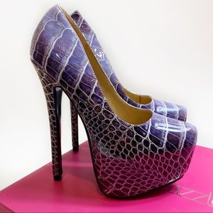 Shoe Dazzle | Shoes | Shoedazzle Tichina Purple Platform Heels | Poshmark